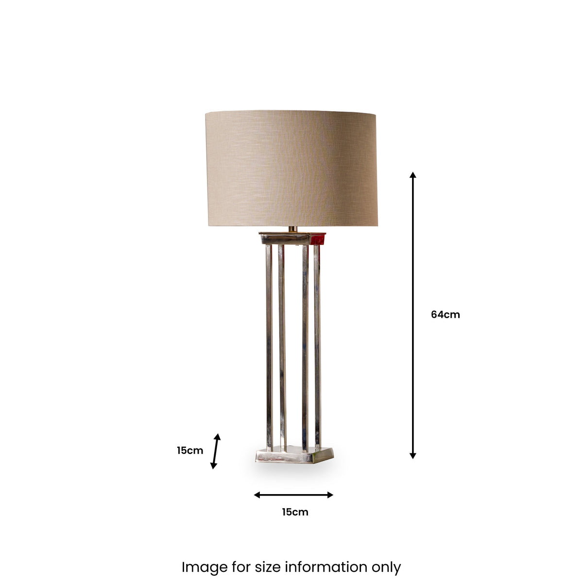 Langston Nickel Metal Column Table Lamp
