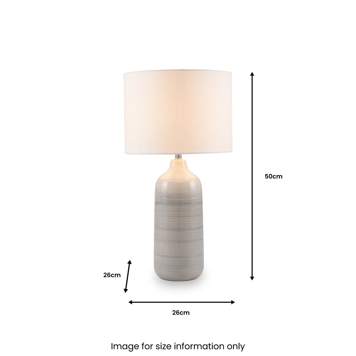 Venus Blue and Grey Ombre Ceramic Table Lamp