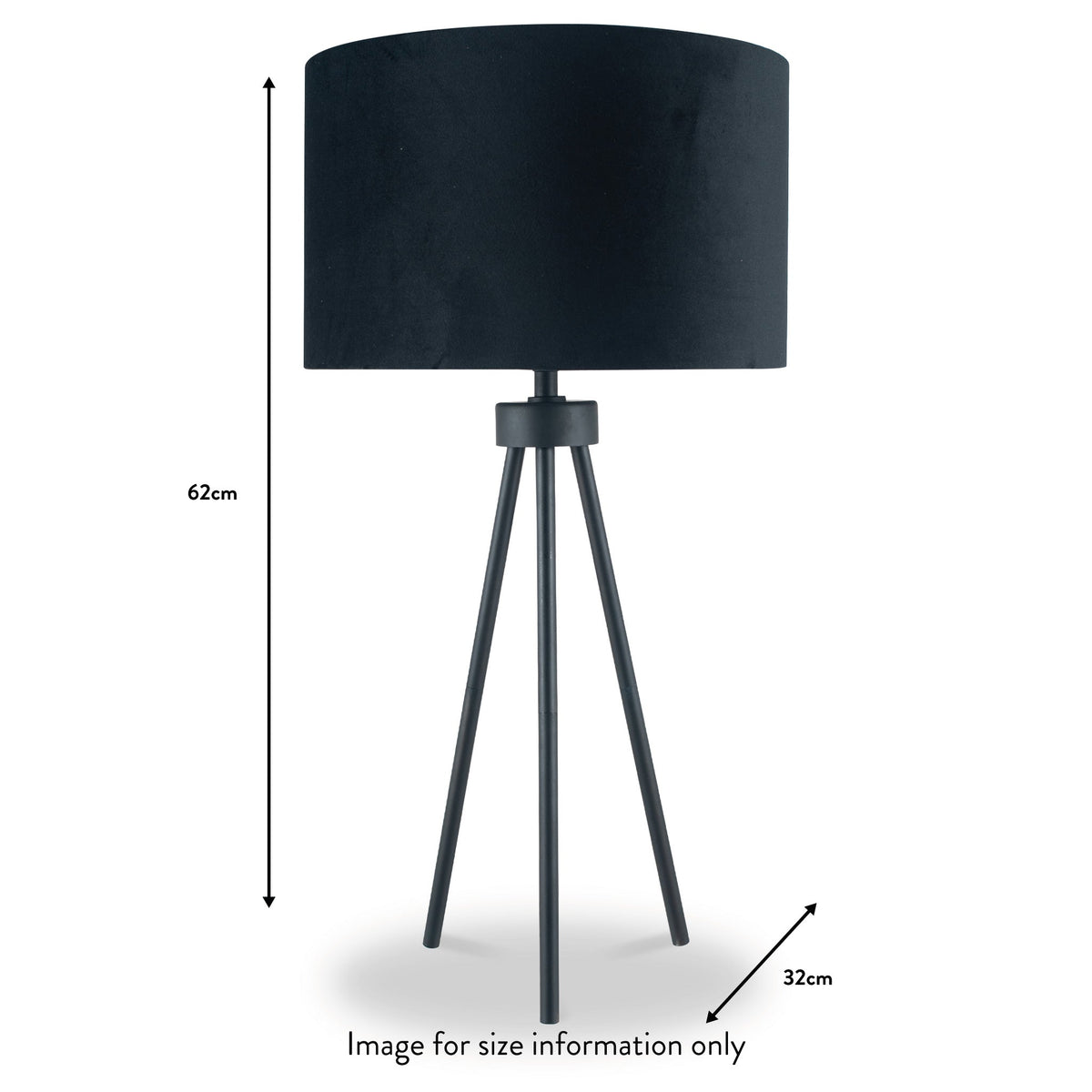 Houston Matt Metal Tripod Table Lamp
