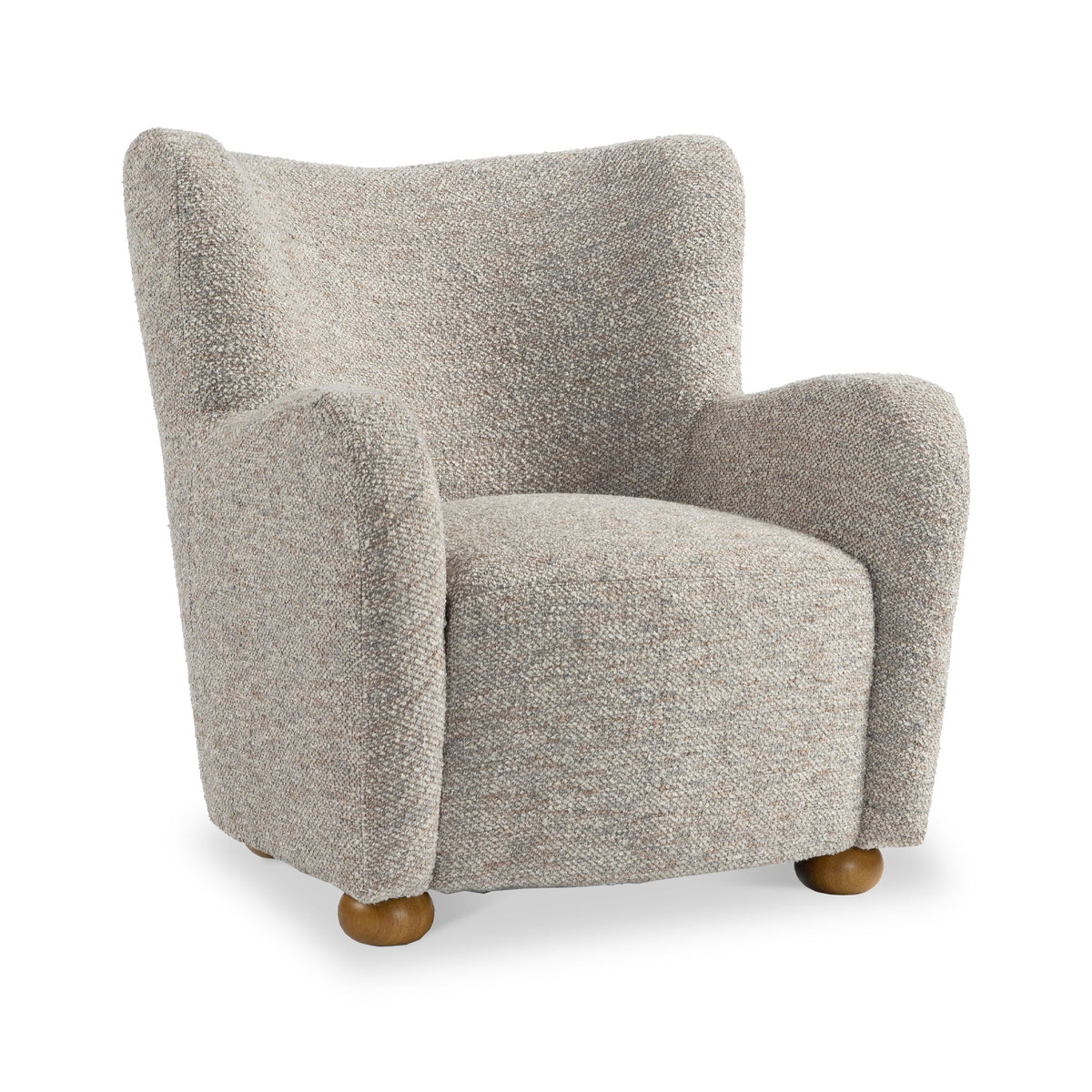 Haworth Curved Boucle Accent Chair