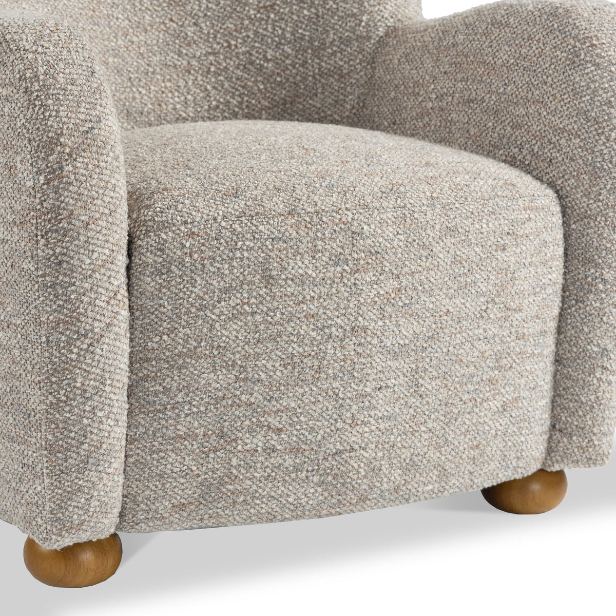 Haworth Curved Boucle Accent Chair