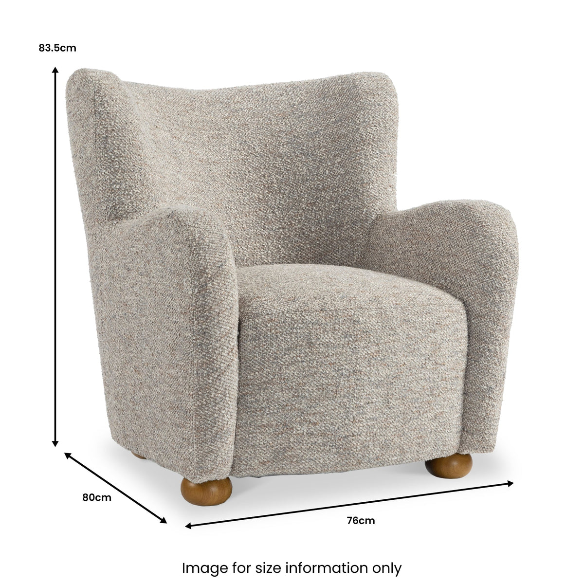 Haworth Curved Boucle Accent Chair