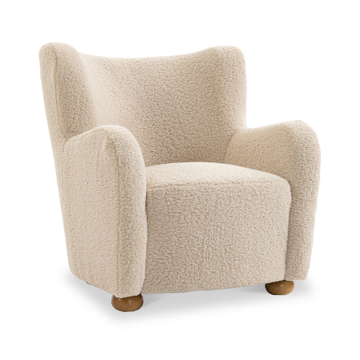 Haworth Curved Borg Accent Chair