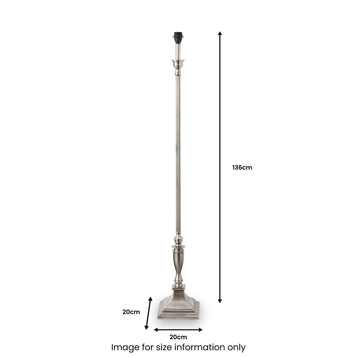 Canterbury Antique Silver Floor Lamp