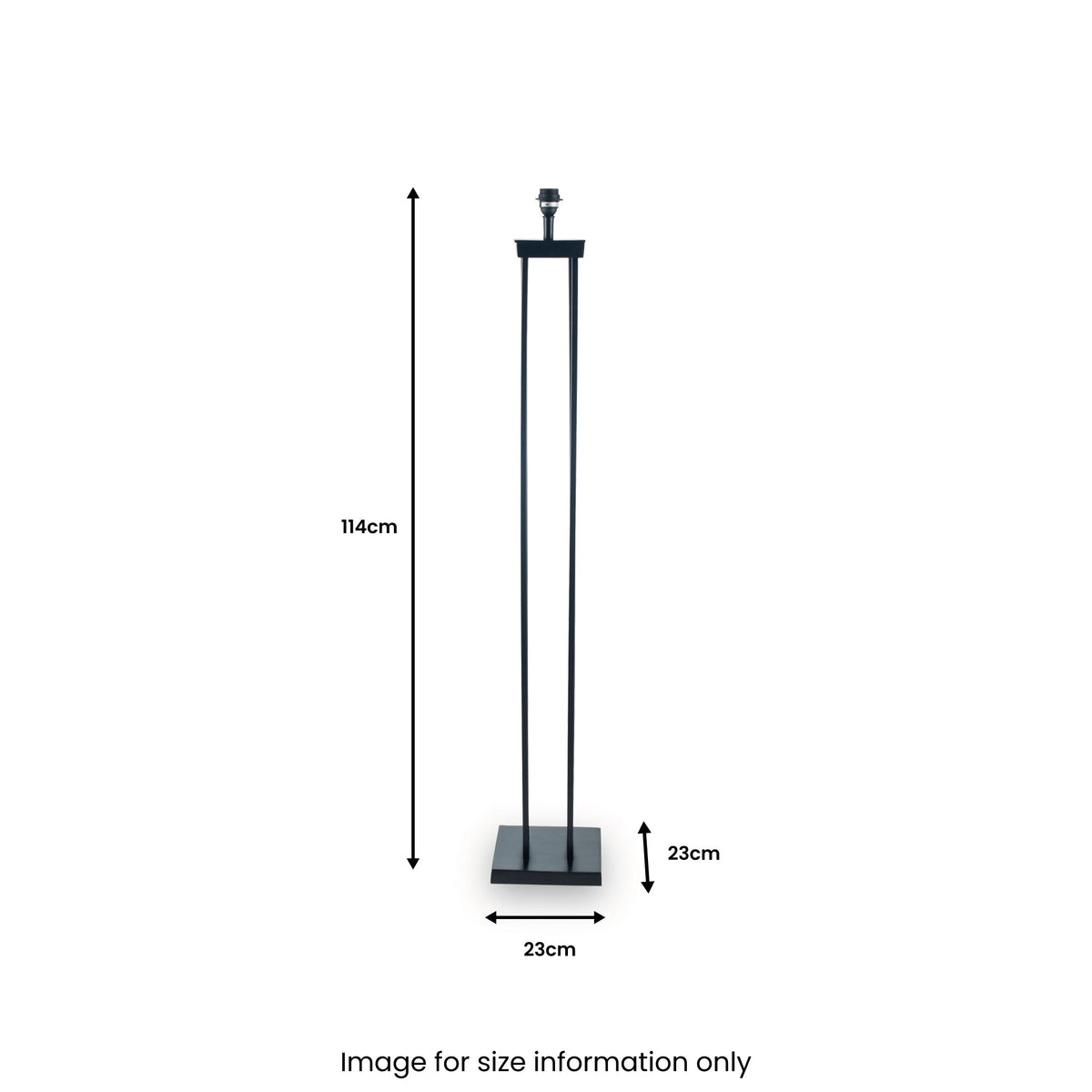 Langston Matt Black Metal Four Post Floor Lamp