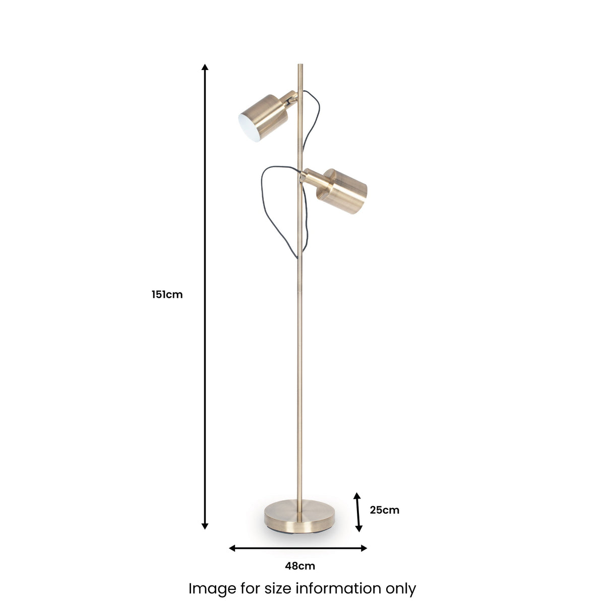Aaron Antique Brass Metal Task Floor Lamp