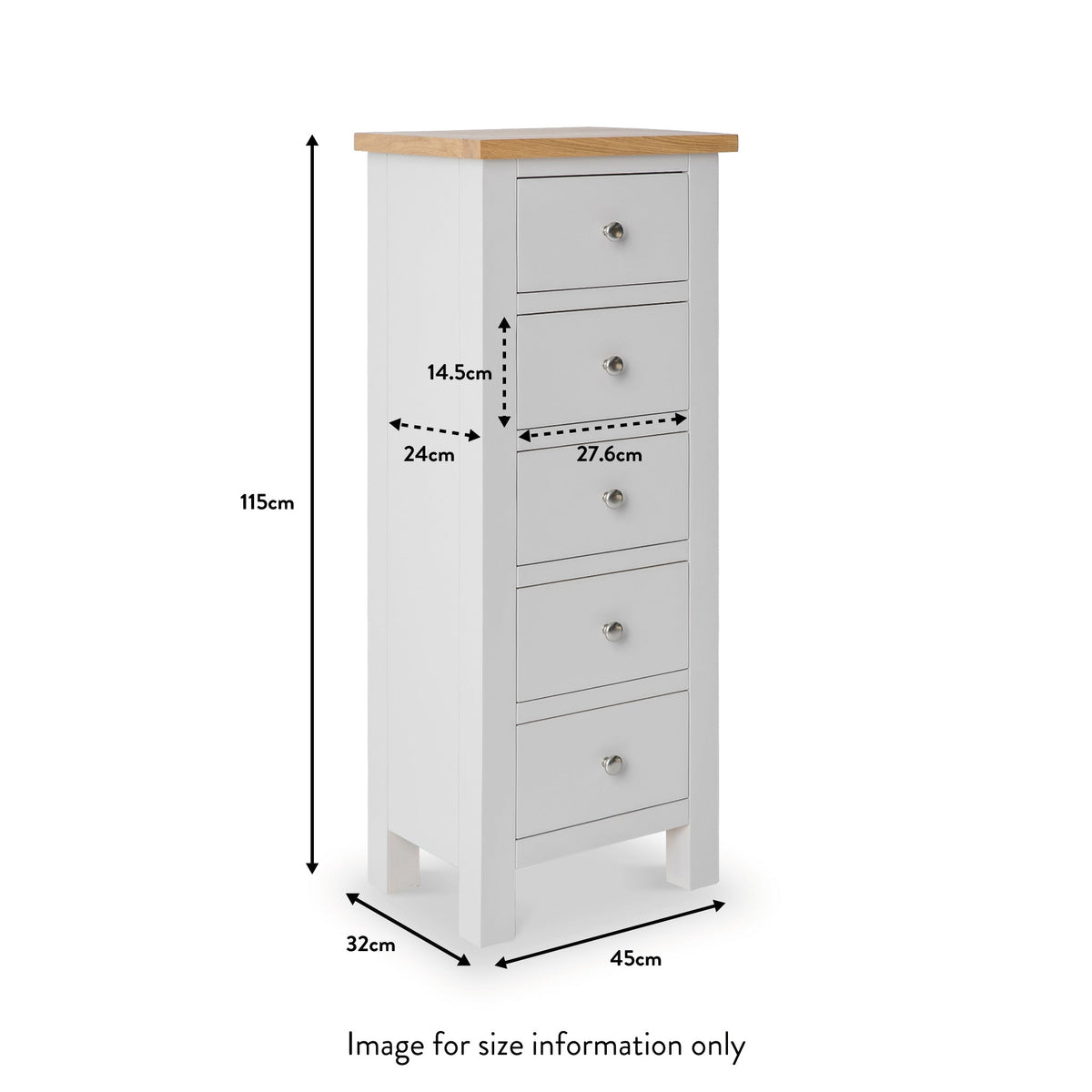 Farro 5 Drawer Tallboy Chest