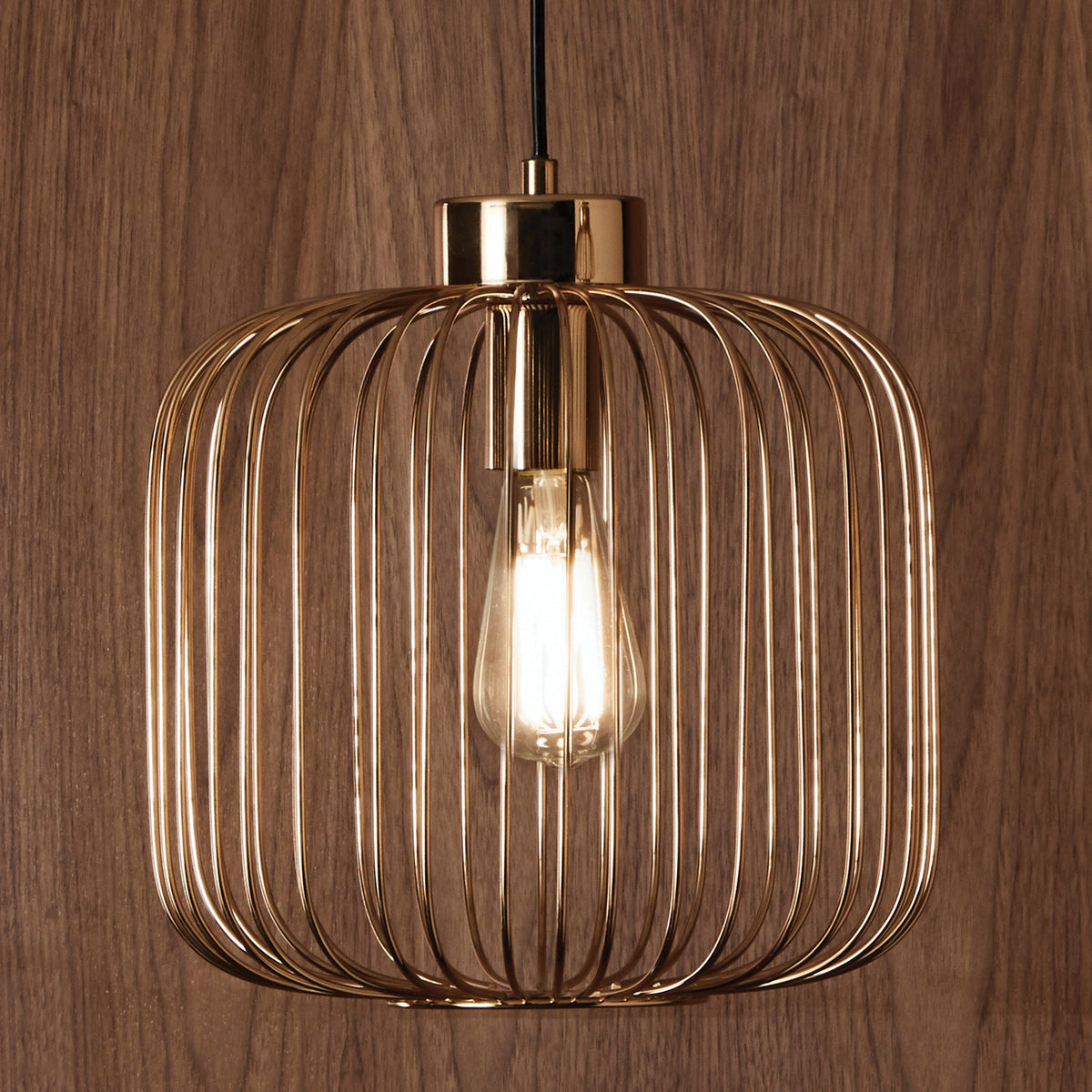 Dania French Gold Metal Wire Pendant
