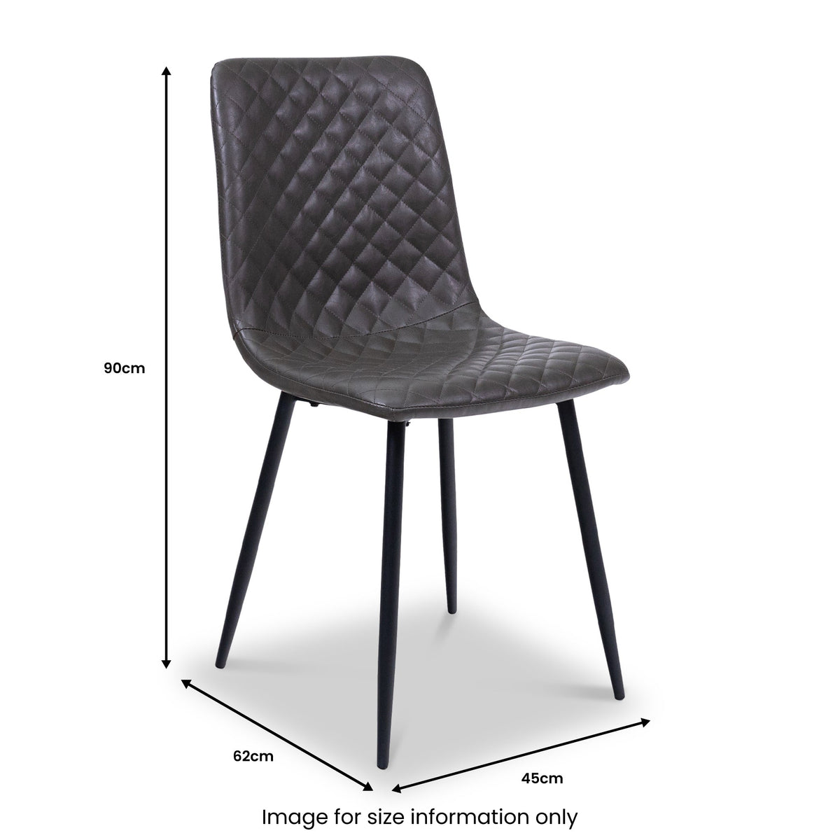 Brogan Faux Leather Quilted Back Dining Chair