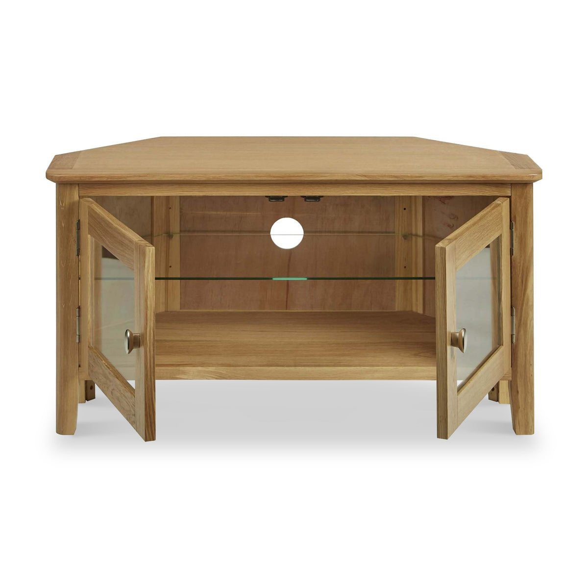 Alba Oak Corner TV Stand