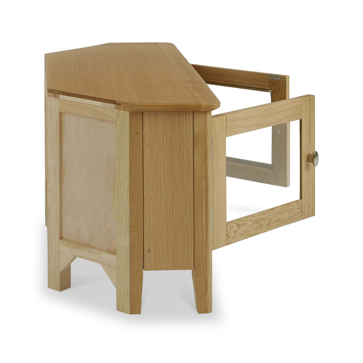 Alba Oak Corner TV Stand