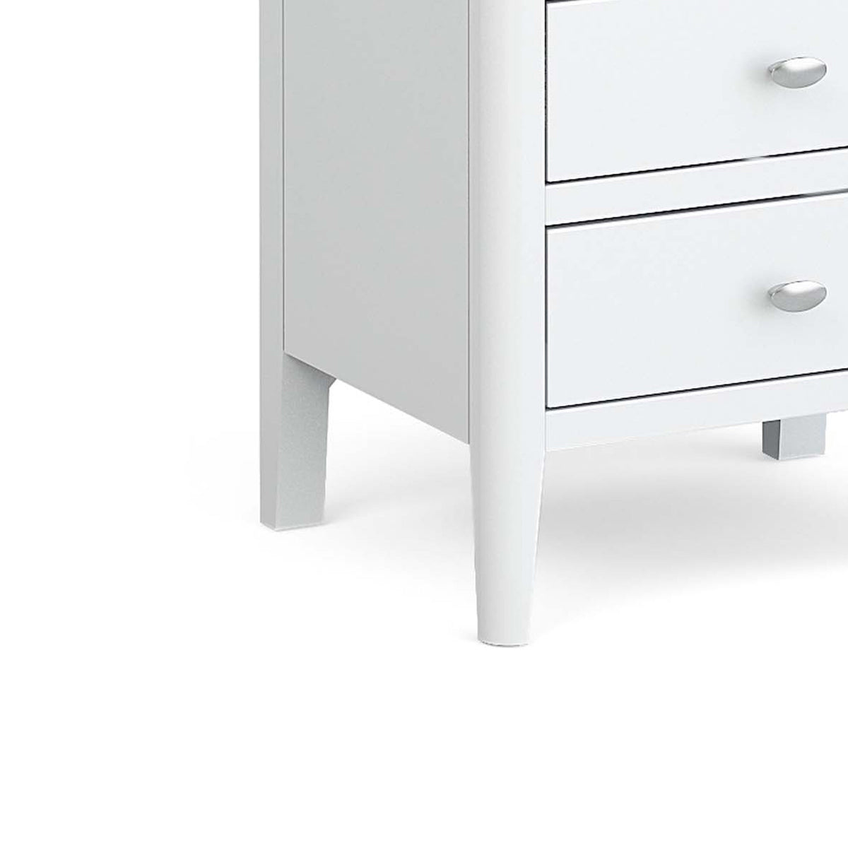 Chester White 3 Drawer Bedside Cabinet