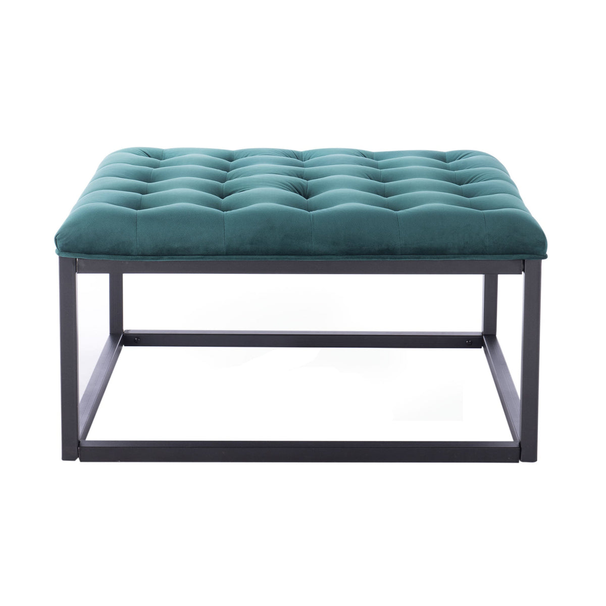 Adison Velvet Buttoned Footstool