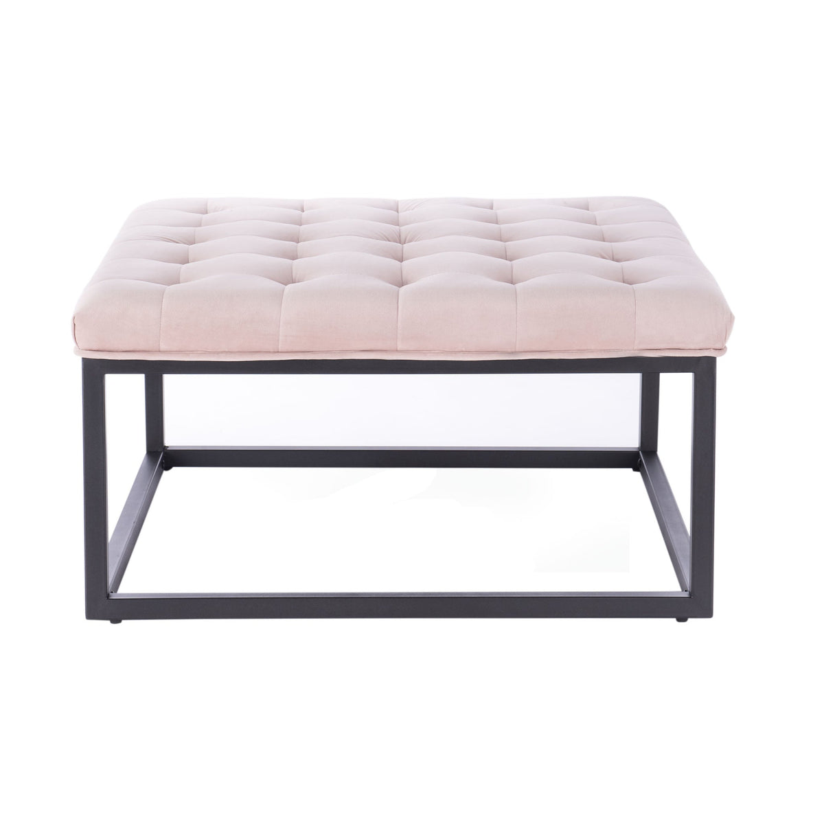 Adison Velvet Buttoned Footstool