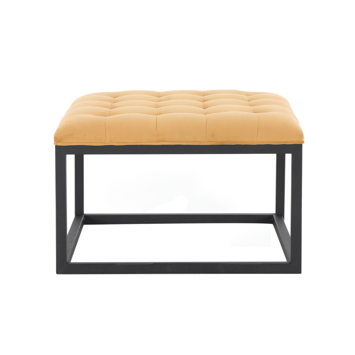 Adison Velvet Buttoned Footstool