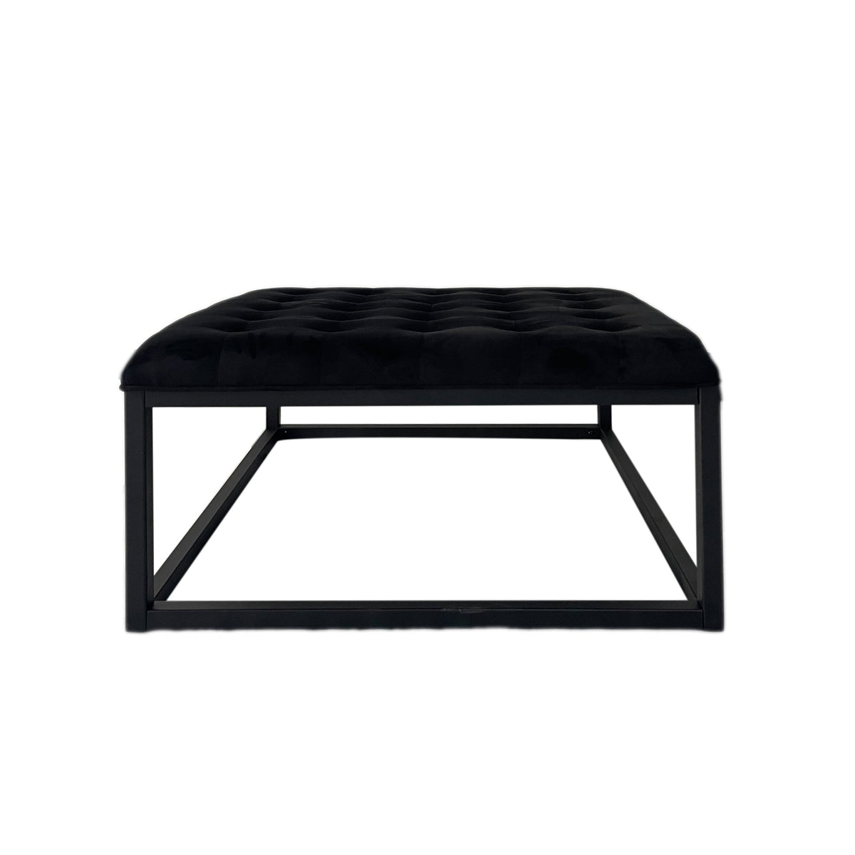 Adison Velvet Buttoned Footstool