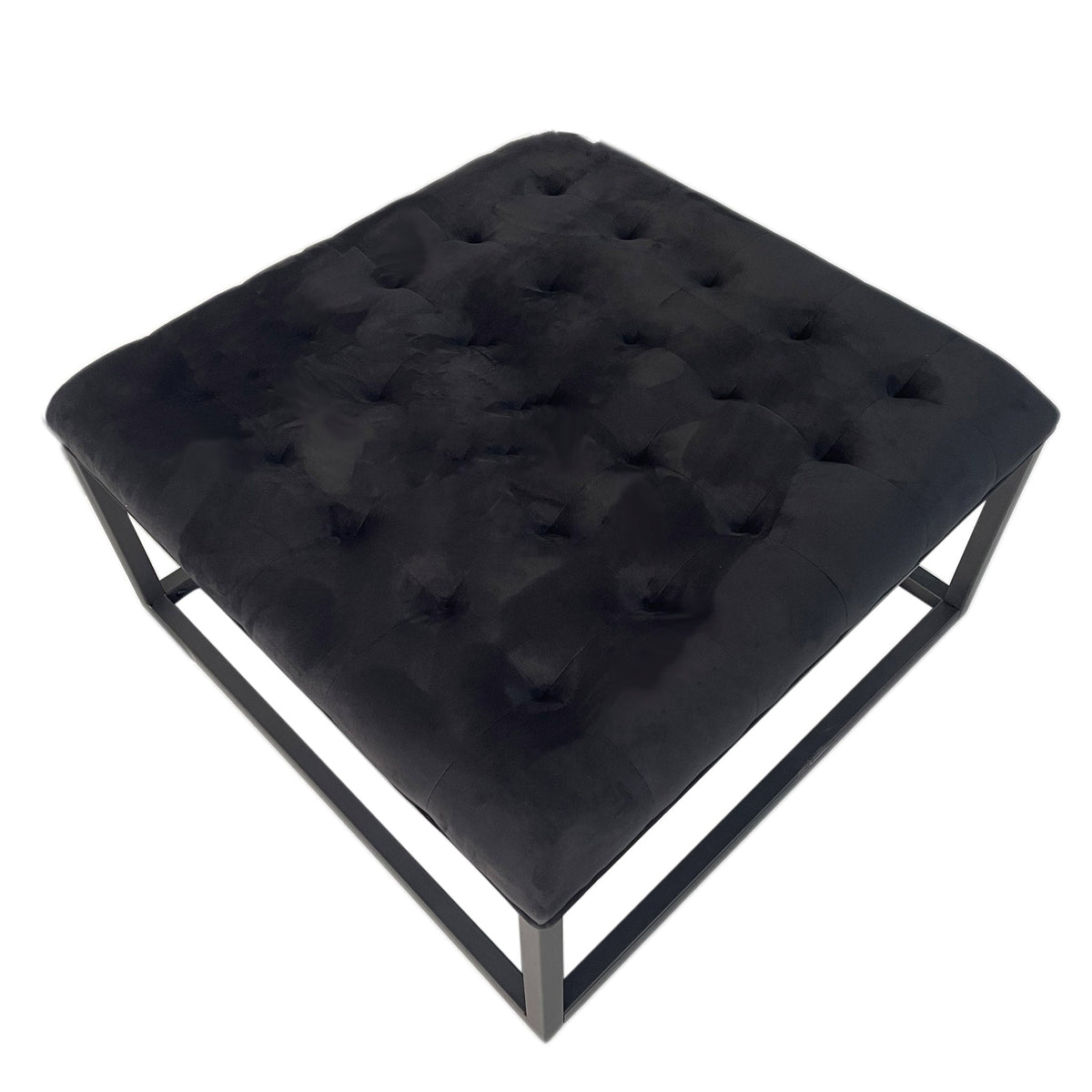 Adison Velvet Buttoned Footstool