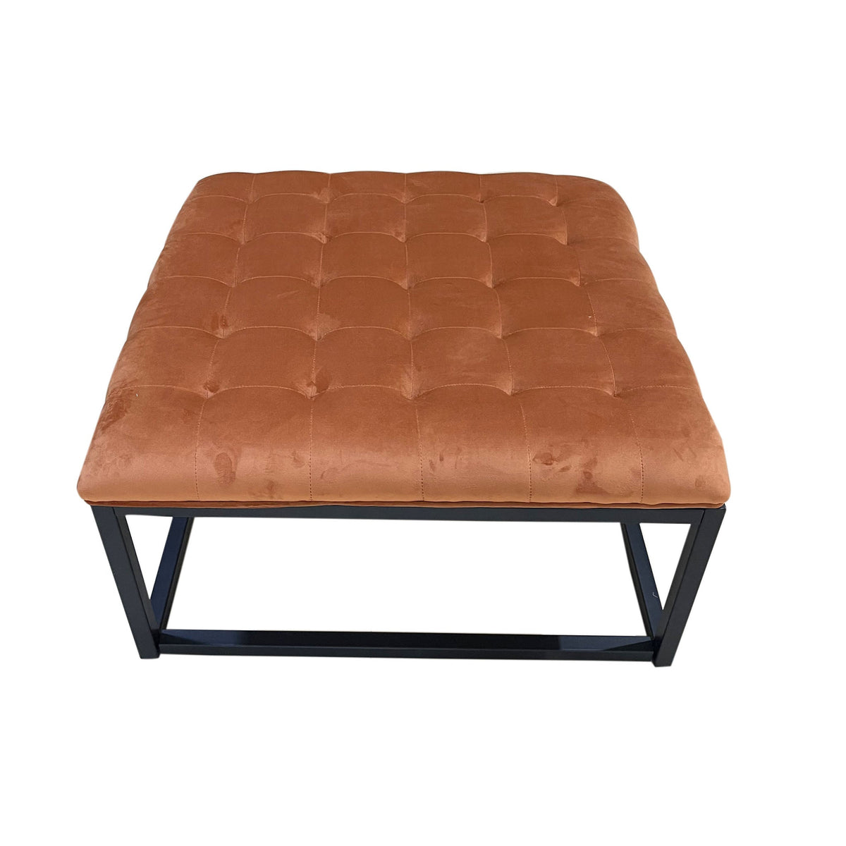 Adison Velvet Buttoned Footstool