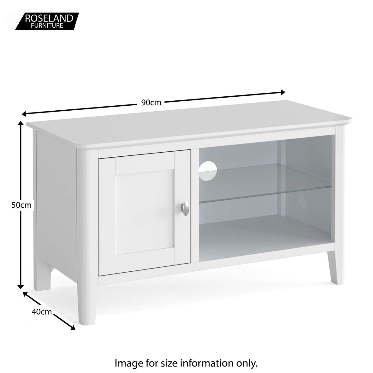 Chester White 90cm TV Stand