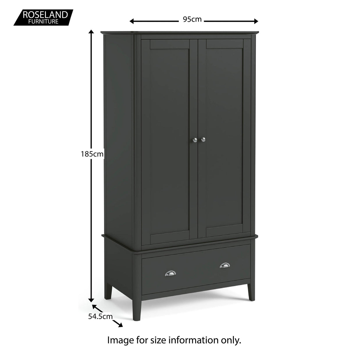 Dumbarton Charcoal Double Wardrobe