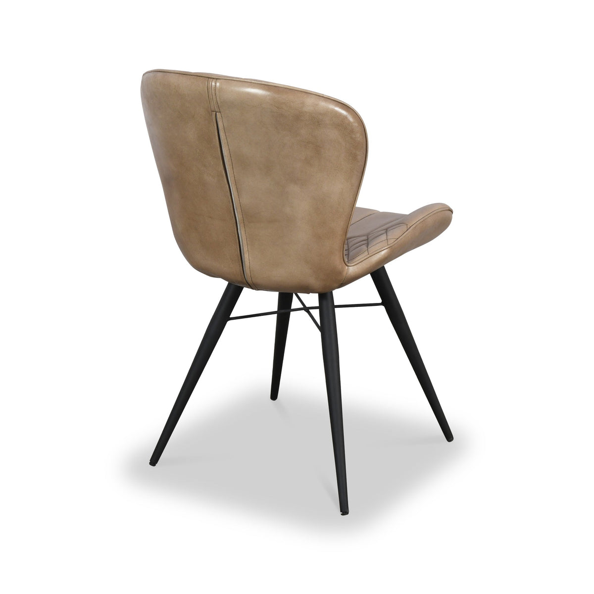 Marcha Curved Leather Seat Dining Chair