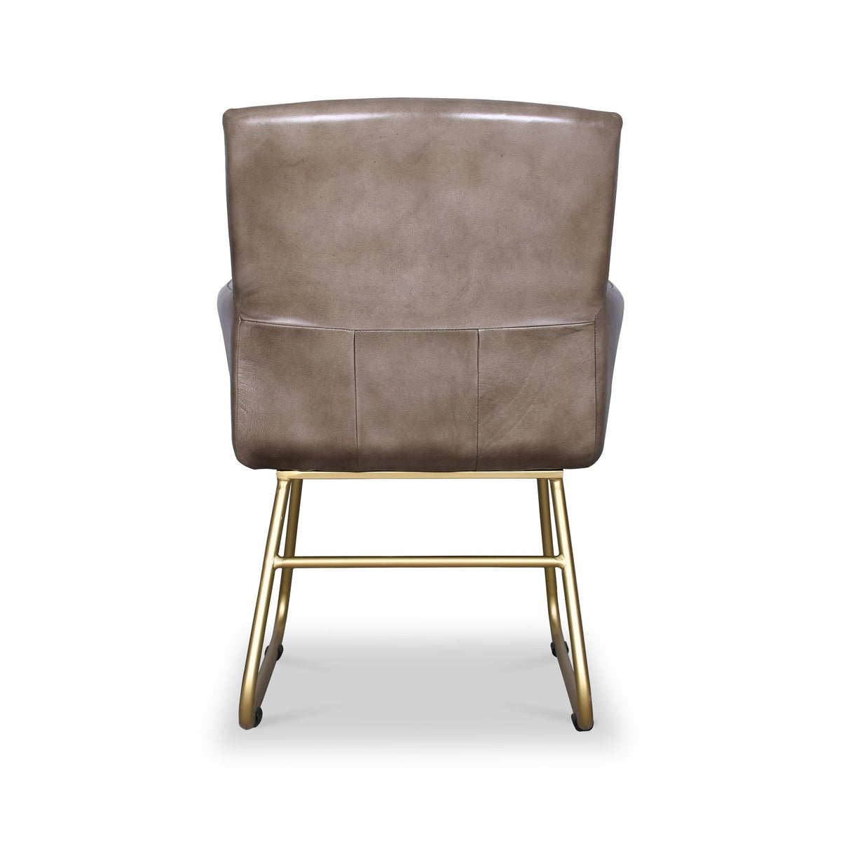 Leota Leather Armchair with Pleated Back