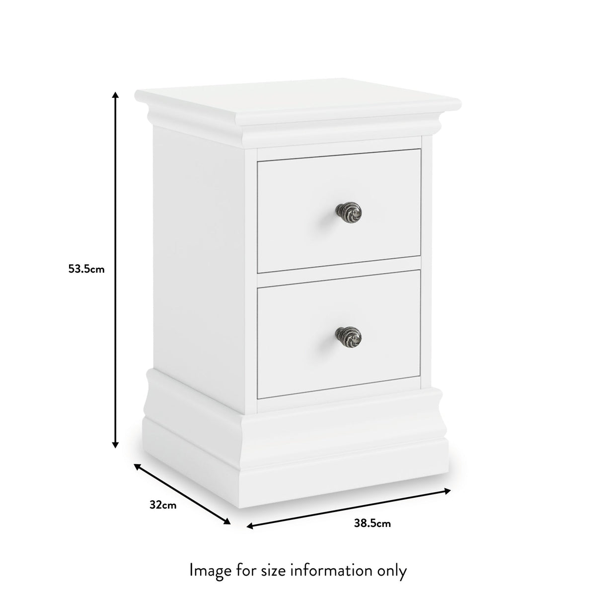Porter 2 Drawer Narrow Bedside Table