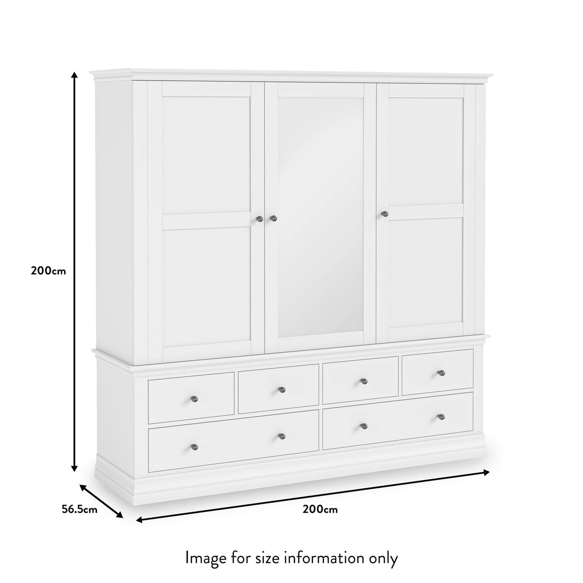 Porter Triple Wardrobe with 6 Drawers