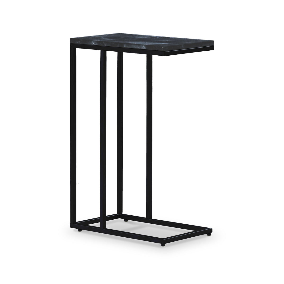 Elissa Marble Side Table with Black Leg
