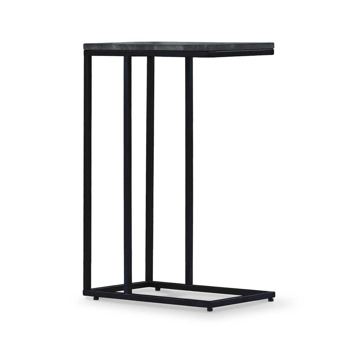 Elissa Marble Side Table with Black Leg