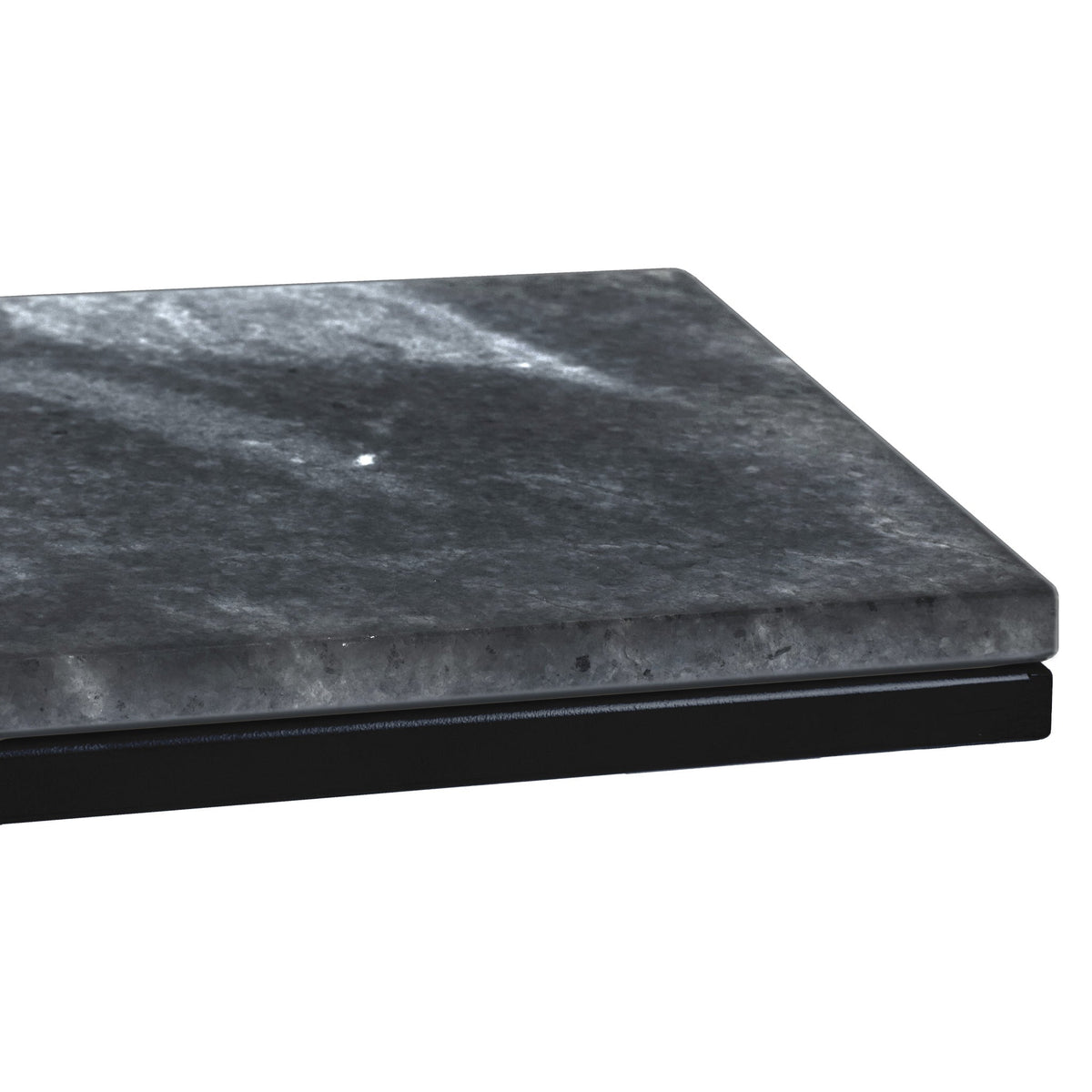 Elissa Marble Side Table with Black Leg