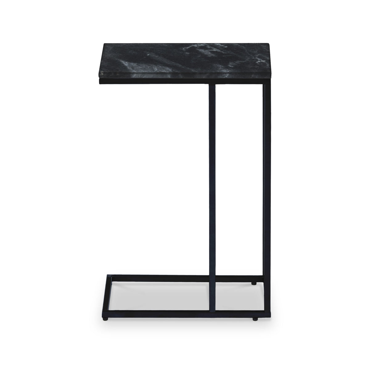 Elissa Marble Side Table with Black Leg