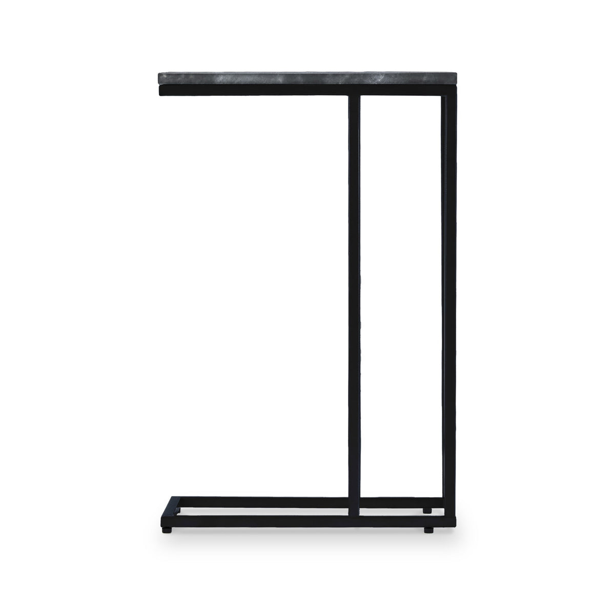 Elissa Marble Side Table with Black Leg