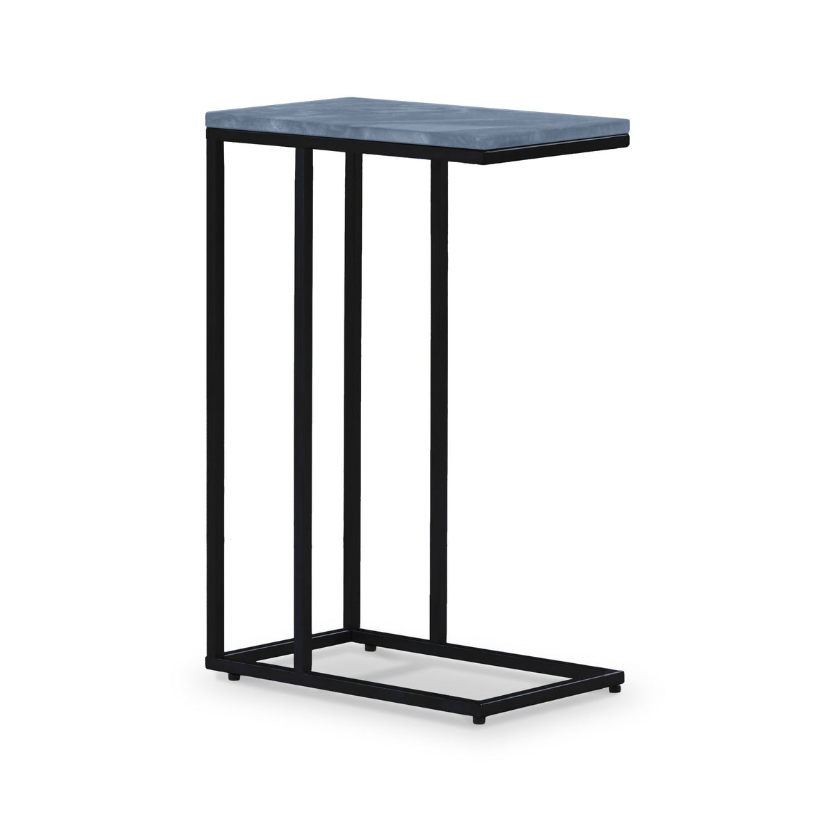 Elissa Marble Side Table with Black Leg