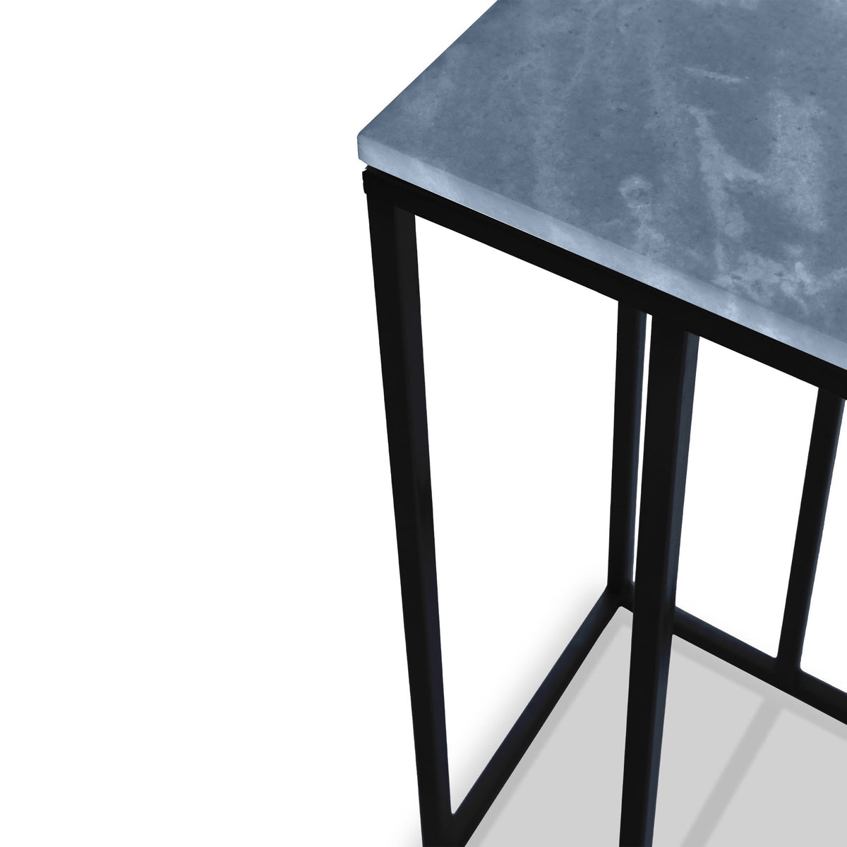 Elissa Marble Side Table with Black Leg