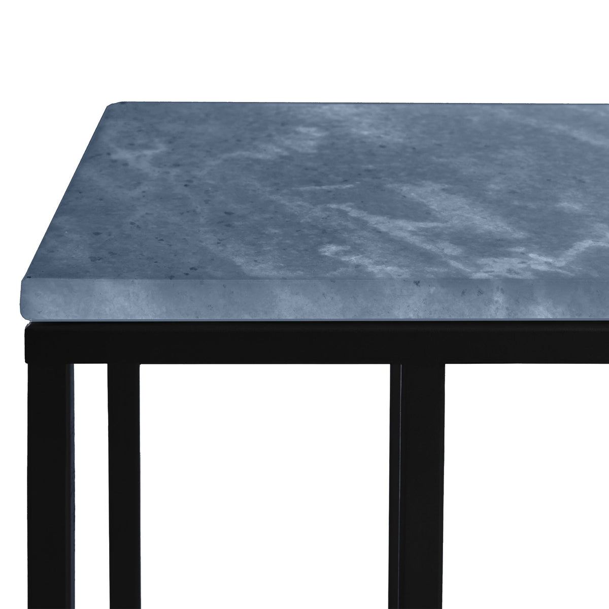 Elissa Marble Side Table with Black Leg