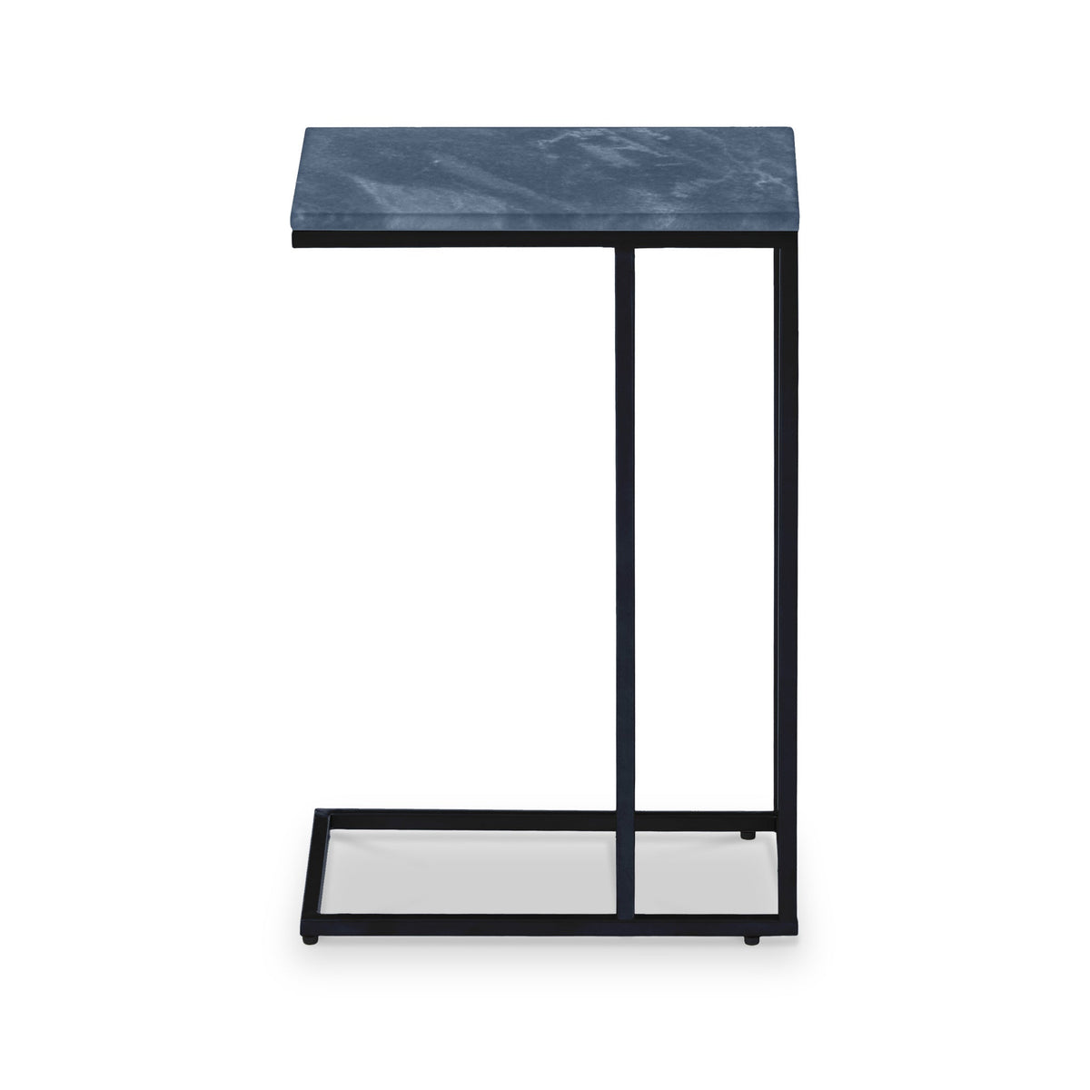 Elissa Marble Side Table with Black Leg