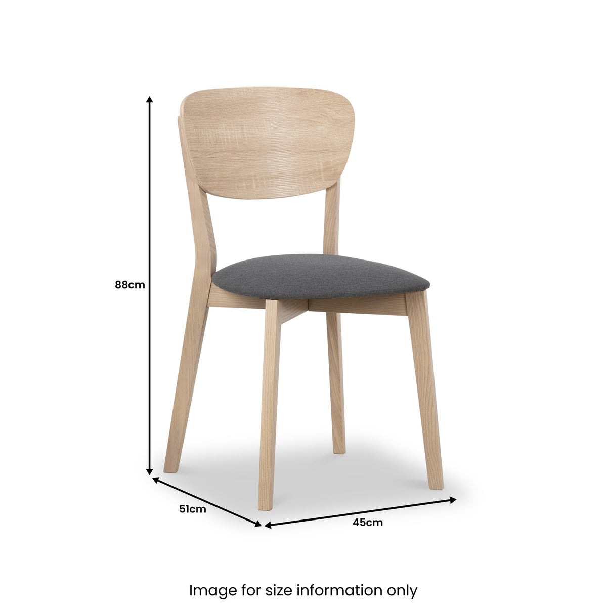 Jakob Oak Curved Dining Chair