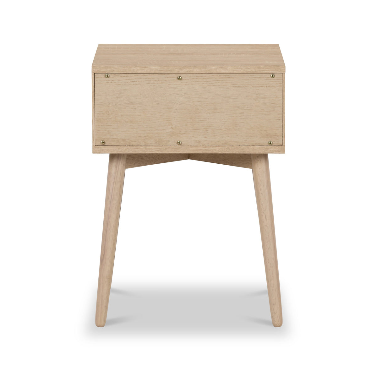 Jakob Oak 1 Drawer Grooved Side Table
