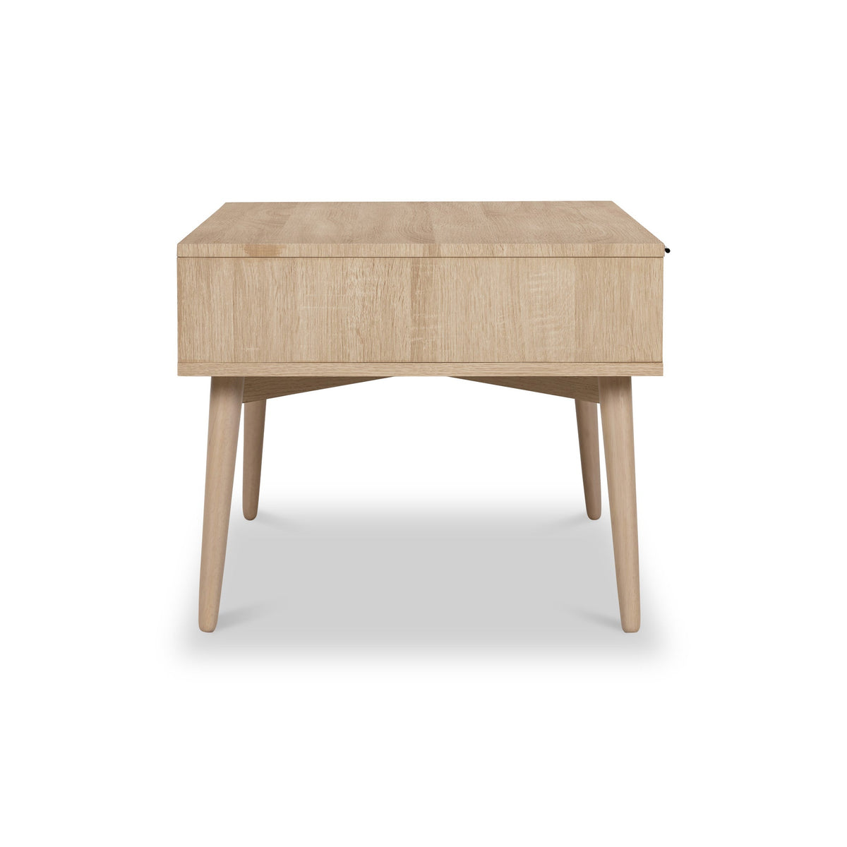 Jakob Oak 2 Drawer Grooved Coffee Table