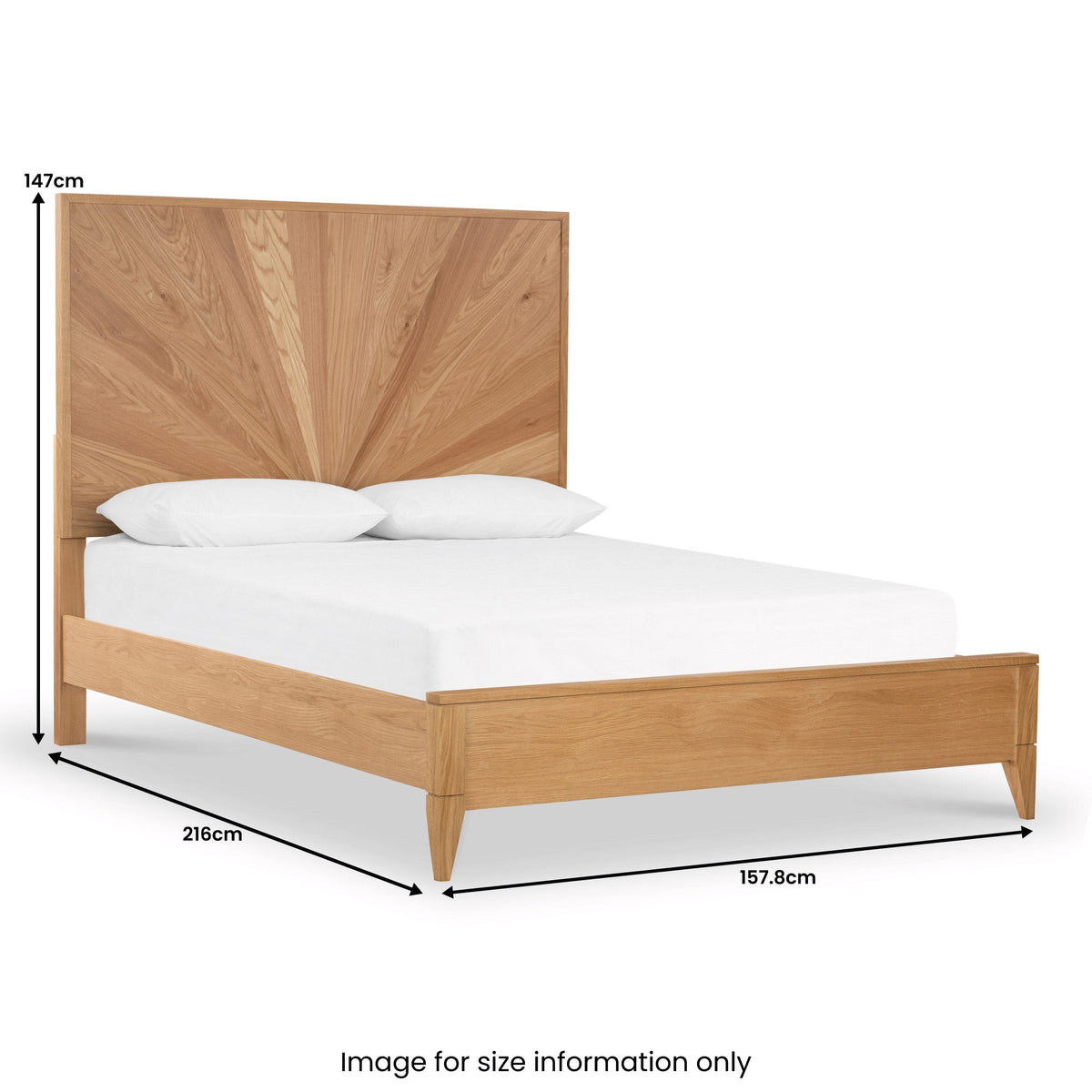 Sunburst Oak Bed Frame