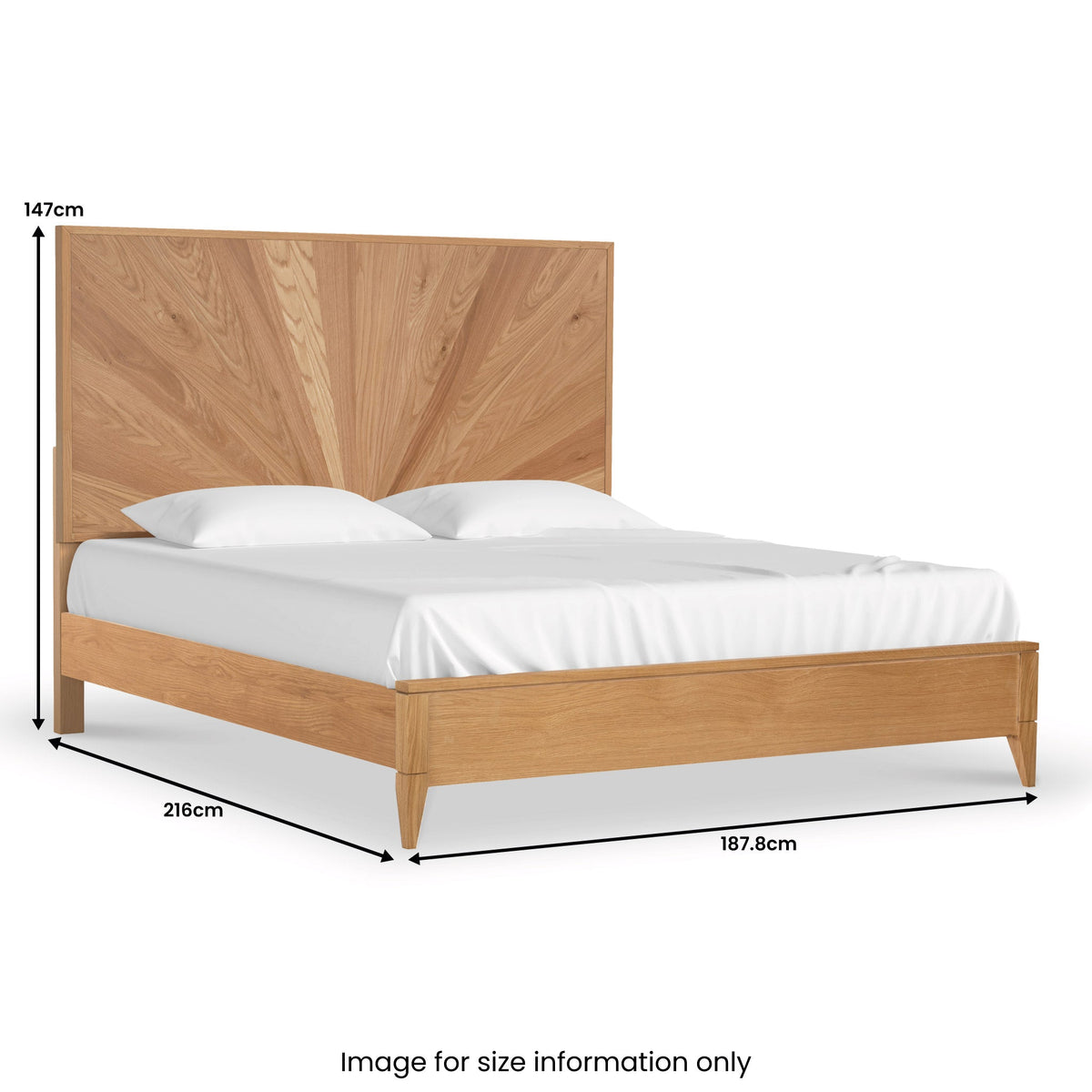 Sunburst Oak Bed Frame