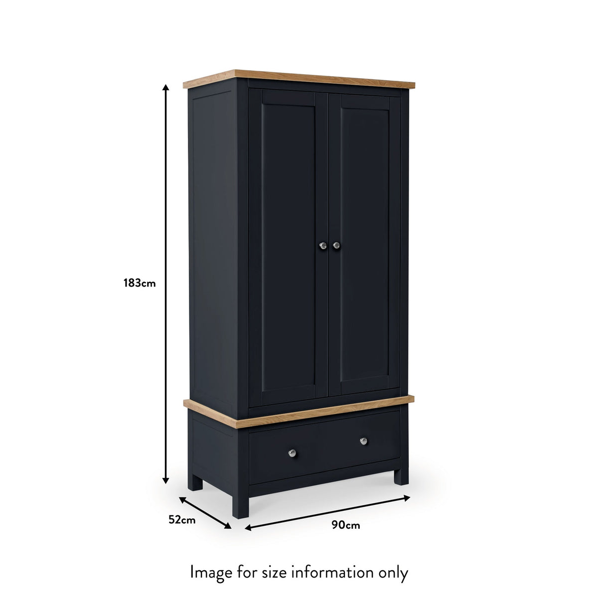 Farro Double Wardrobe with Drawers