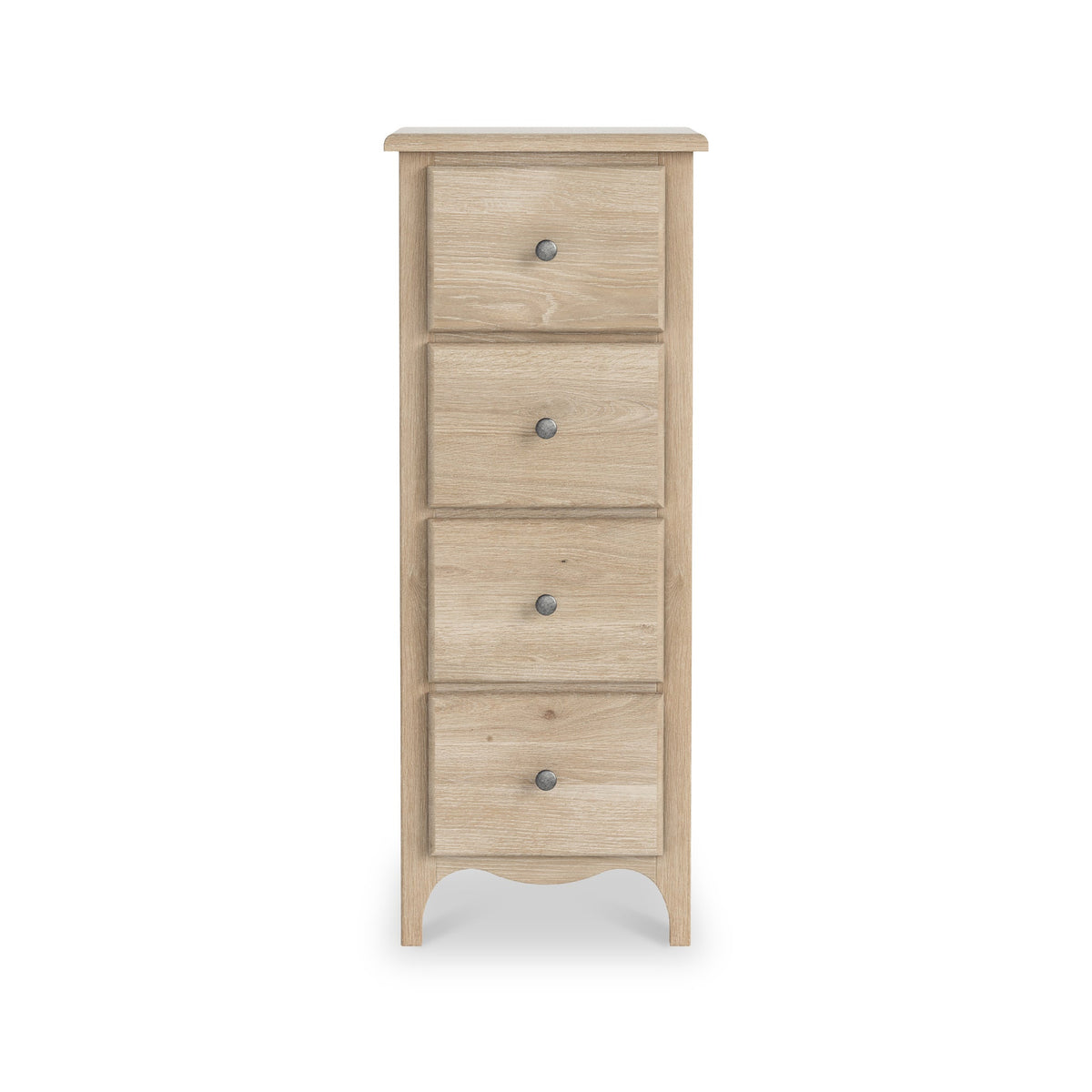 Celine Washed Oak 4 Drawer Tallboy Chest