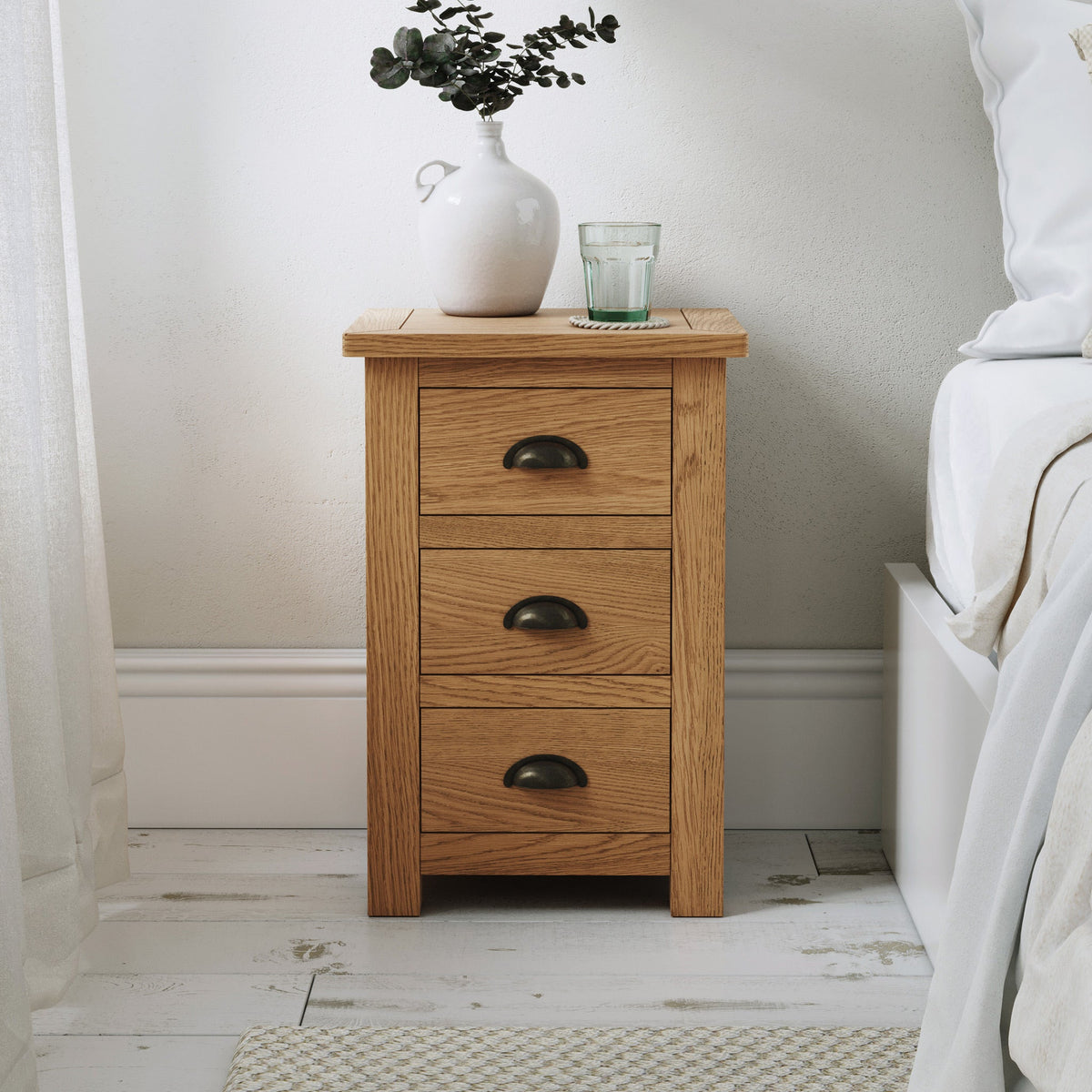 Duchy Waxed Oak Bedside Table