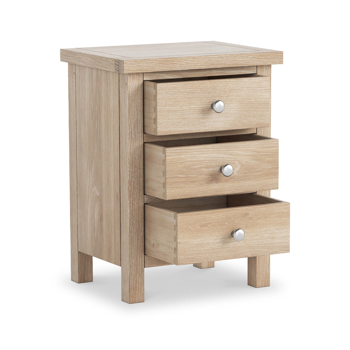 Farro Washed Oak Bedside Table