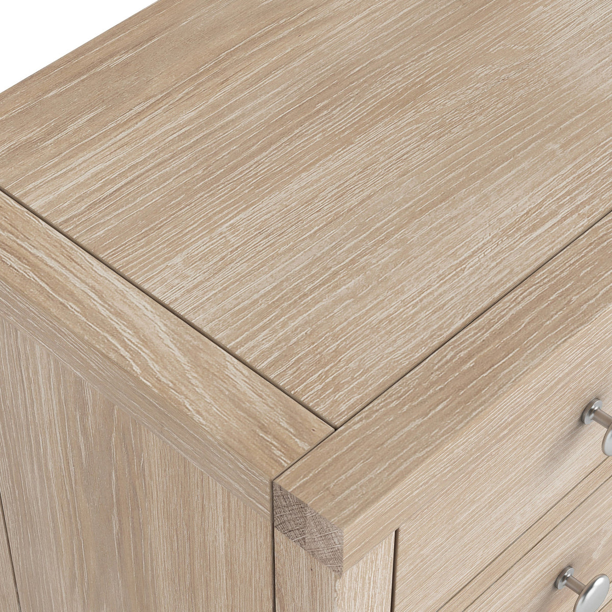 Farro Washed Oak Bedside Table
