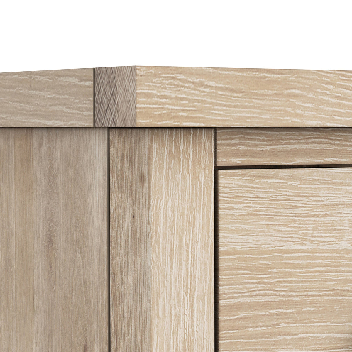Farro Washed Oak Slim Bedside Table