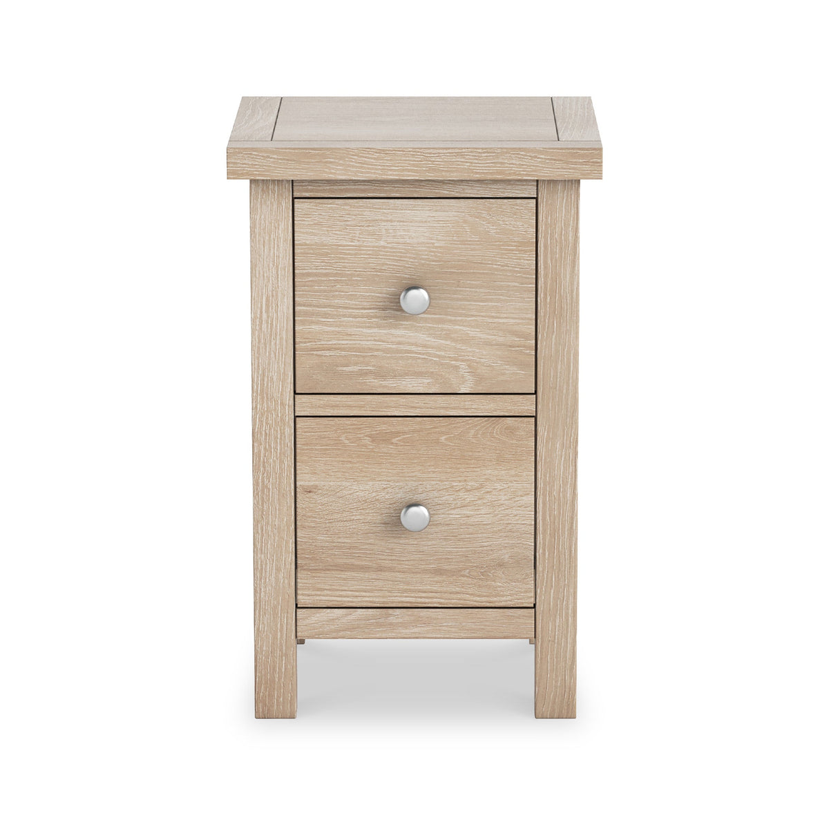 Farro Washed Oak Slim Bedside Table