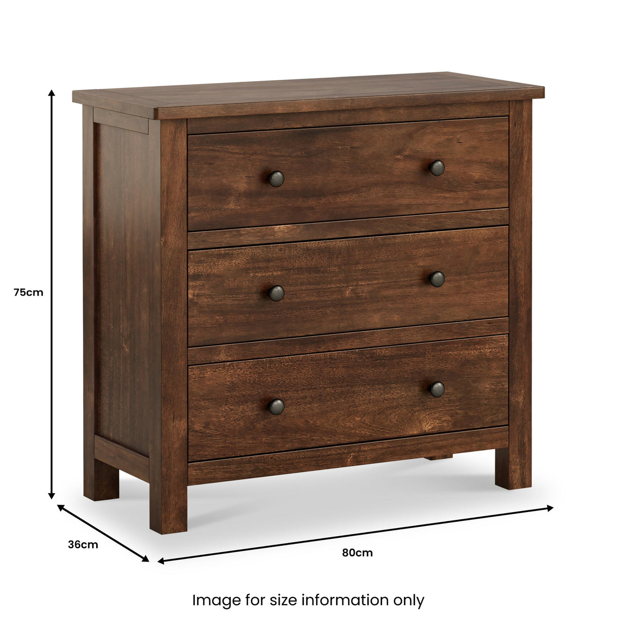 Duchy Acacia 3 Drawers Chest